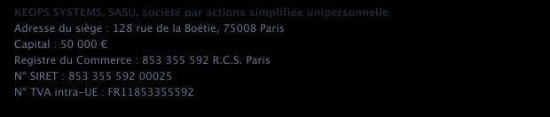 Informations éditeur du site